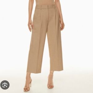Heather Oat Beige Effortless Pant Cropped Size 2